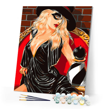 Woman in Black Dress