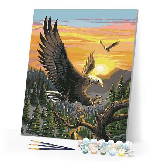 Adler bei Sonnenaufgang