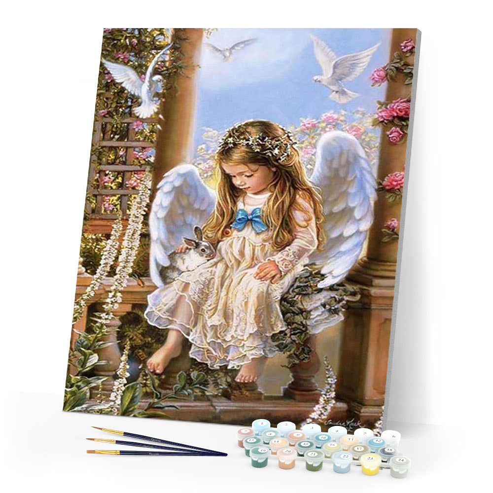 Little Angel Bunny and Doves