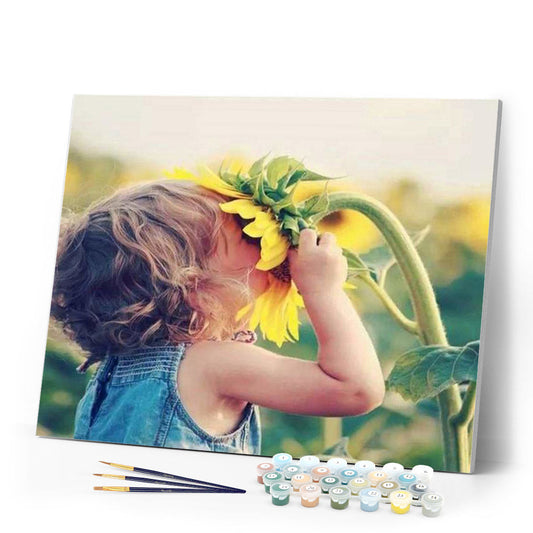 Girl and Flower