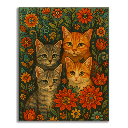 Bohemian Cats - Malen nach Zahlen