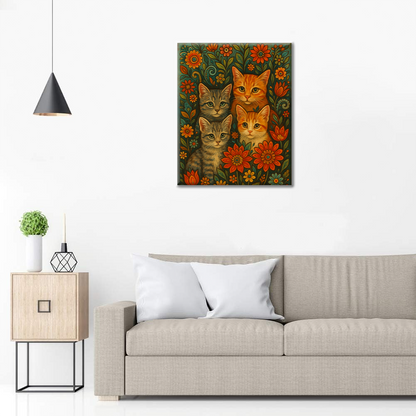 Bohemian Cats - Malen nach Zahlen