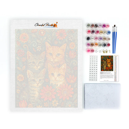Bohemian Cats - Malen nach Zahlen