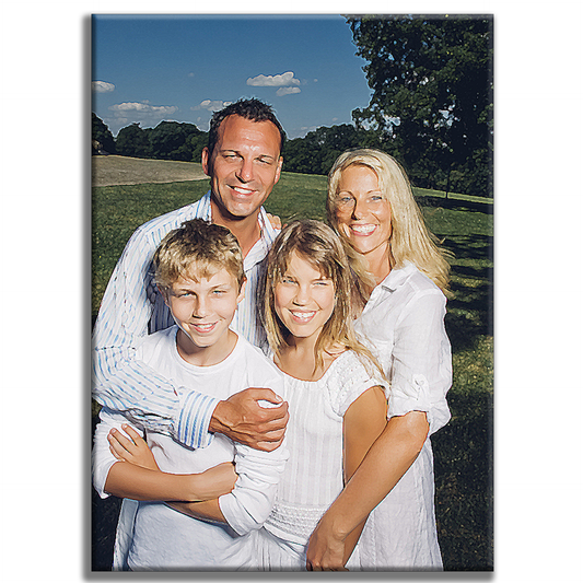 Personalisiertes Familienfotogemälde, personalisiertes Geschenk für die Familie, Malen nach Zahlen, fertig zum Aufhängen
