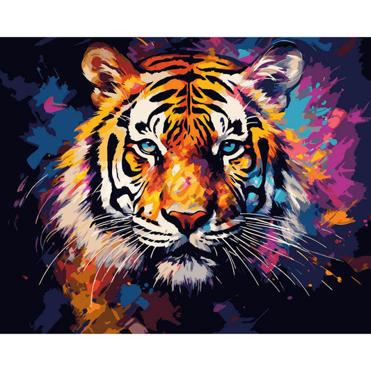 Bunter abstrakter Tiger