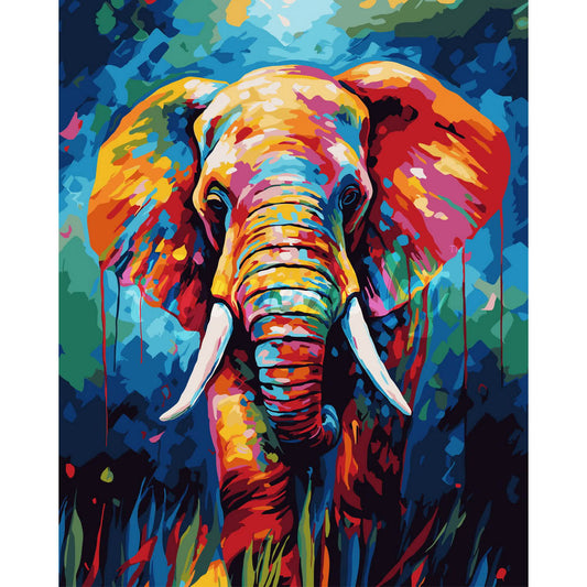 Bunter abstrakter Elefant
