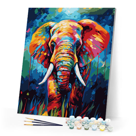 Bunter abstrakter Elefant