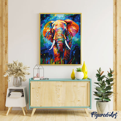 Bunter abstrakter Elefant