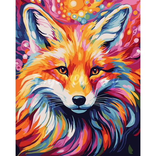 Bunter abstrakter Fuchs
