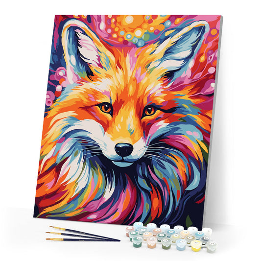 Bunter abstrakter Fuchs