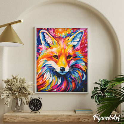 Bunter abstrakter Fuchs