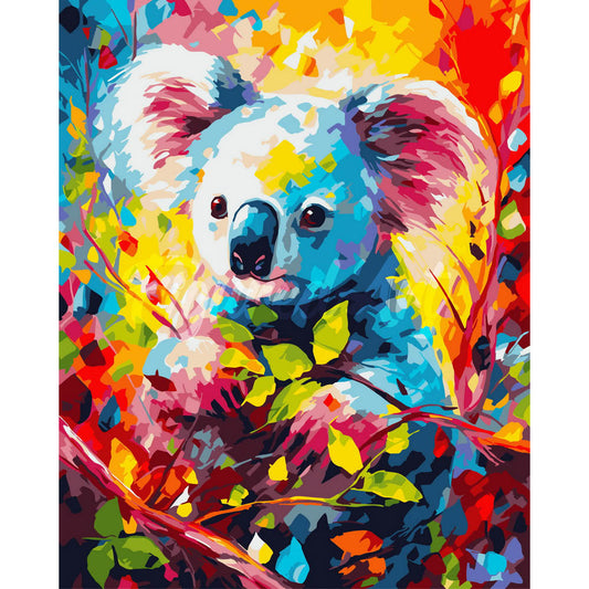Bunter abstrakter Koala
