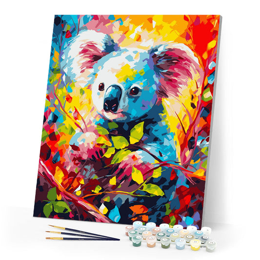 Bunter abstrakter Koala