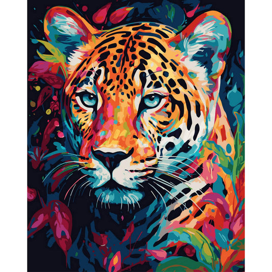 Bunter abstrakter Leopard