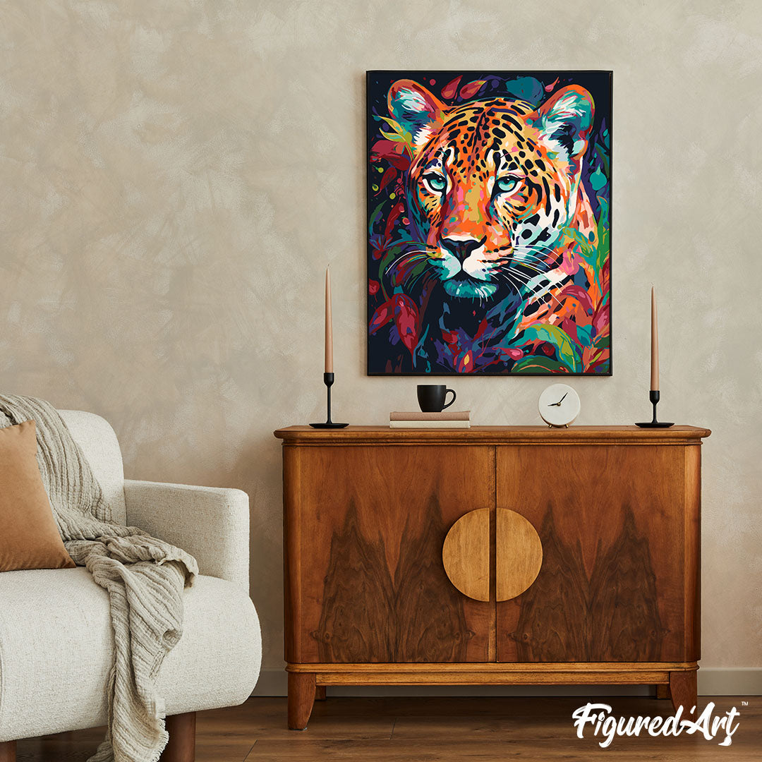 Bunter abstrakter Leopard