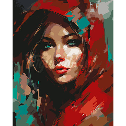Woman in Red Scarf