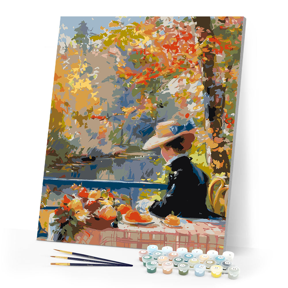 Renoir-Inspired Fall Lady