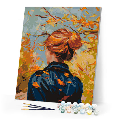 Van Gogh-Inspired Fall Lady