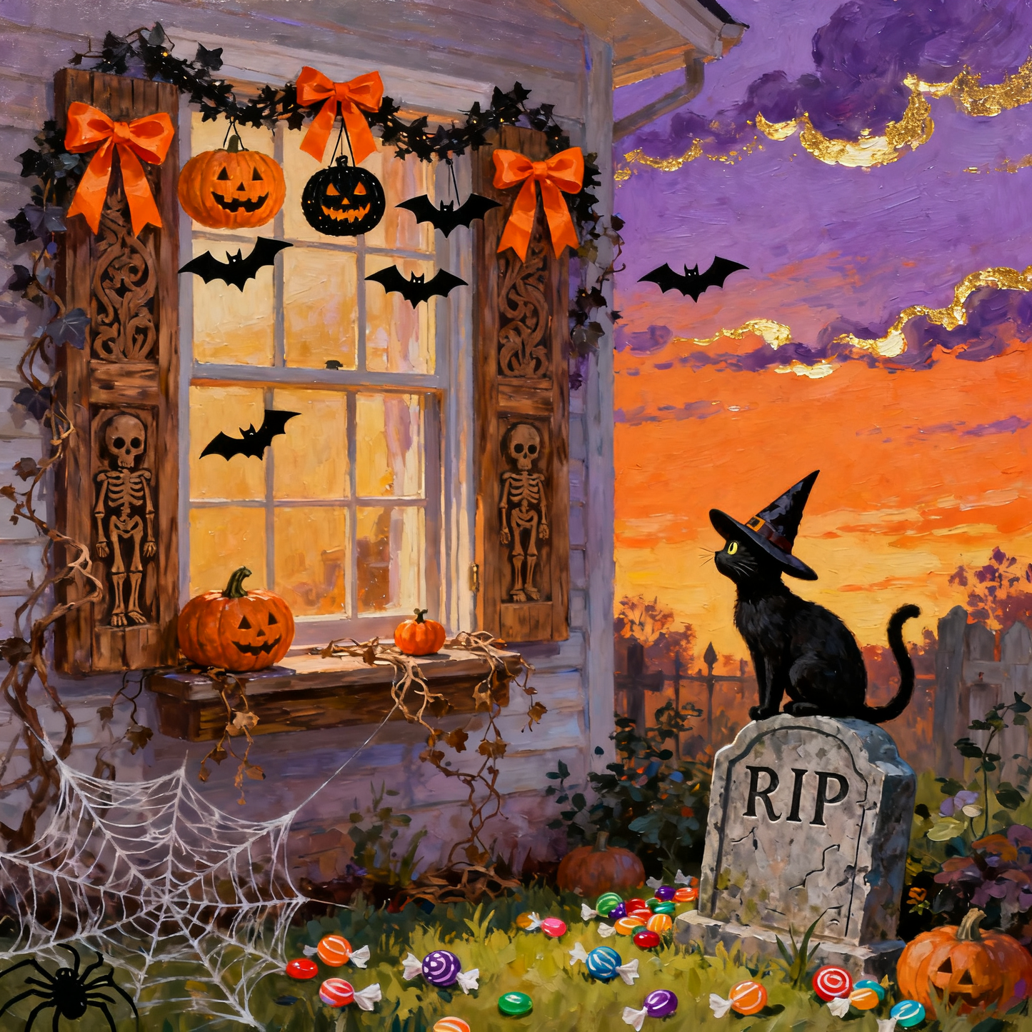 Black Cat Wizard - Paint by Numbers