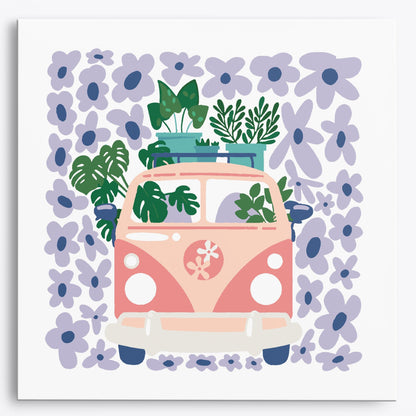 Retro Blossom Bus Mini-Bausatz