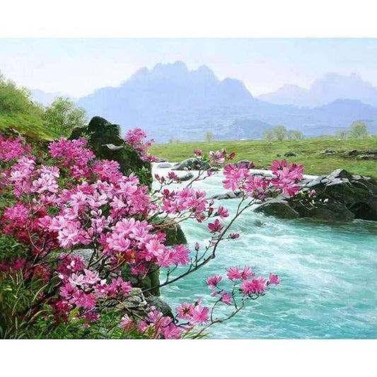 Blumenflusslandschaft