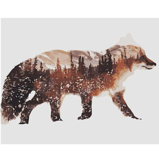 Landschaft in einem Fuchs