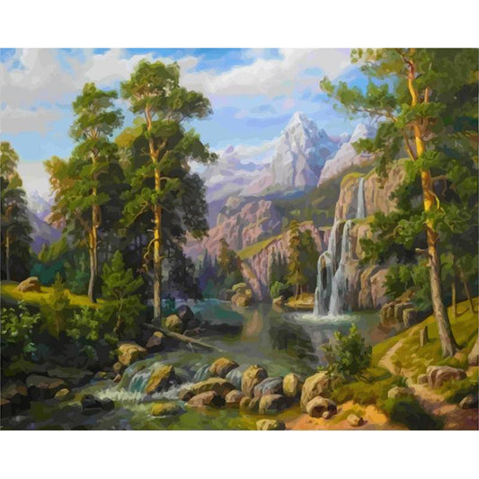 Landschaft eines Wasserfalls