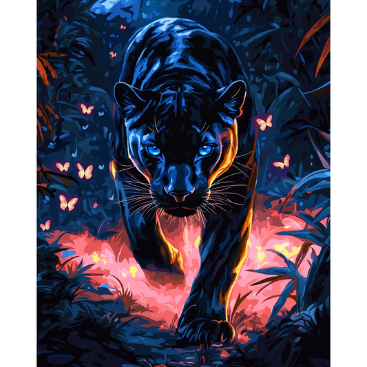 Mondbeschienener Panther