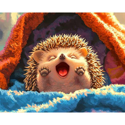 Zufriedener Igel